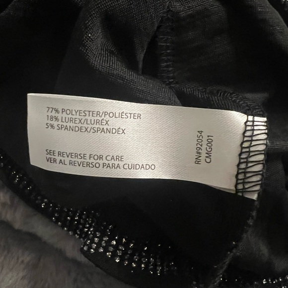 🆕 Beautiful and Sparkly ~ A Love Story Black/Silver Zebra Top - Picture 14 of 15